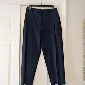 J.Crew wide-leg pleated ankle pants in Blue, size 2